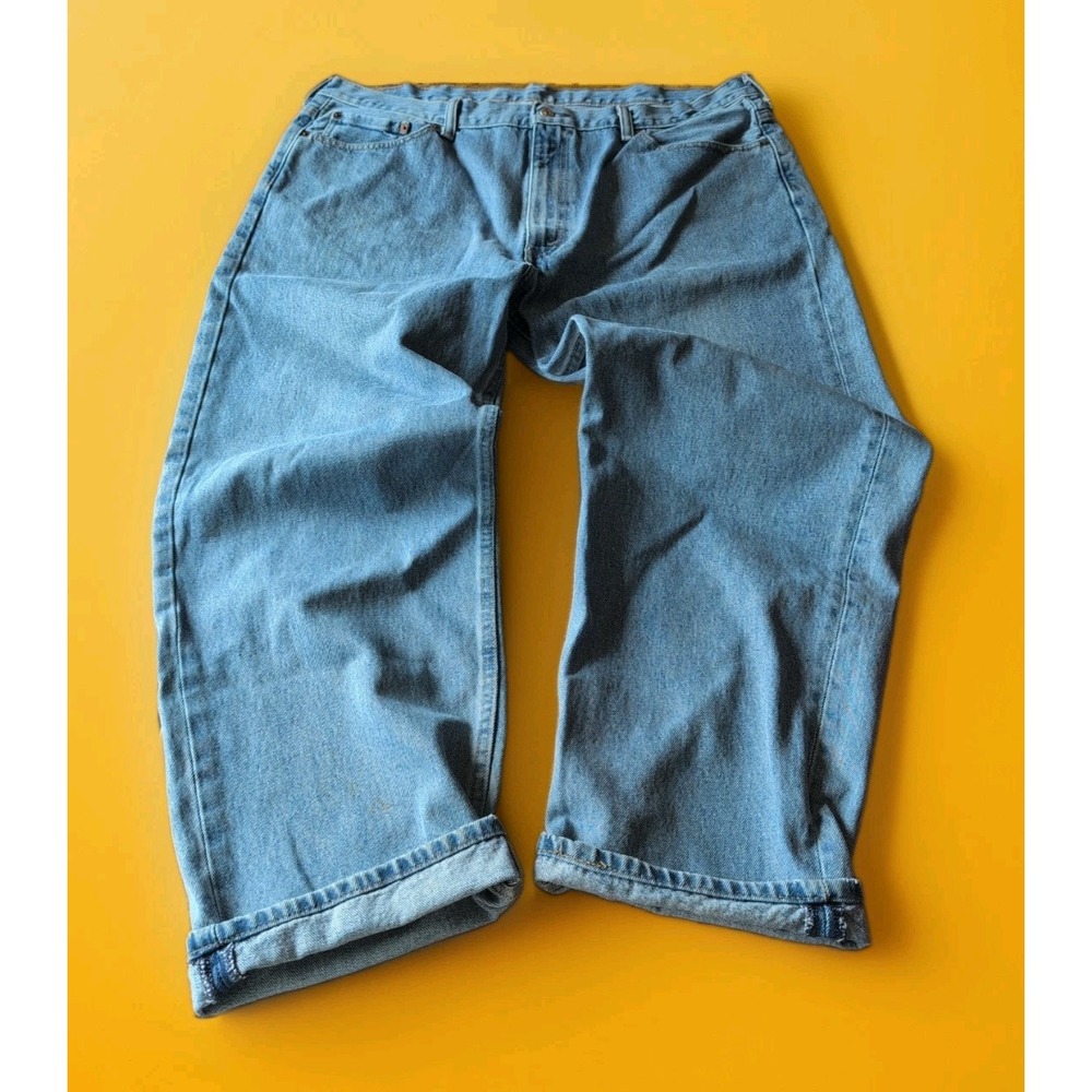 Levi 550 Jeans Mens 42x30 Relaxed Straight Leg Med Blue Wash Cotton
